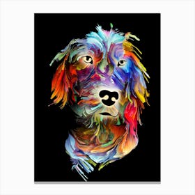 Colorful Dog Portrait Canvas Print