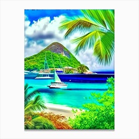 Grenadines Saint Vincent And The Grenadines Soft Colours Tropical Destination Canvas Print