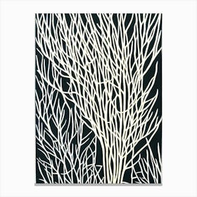 Acropora Loripes Linocut Canvas Print
