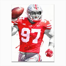 Nick Bosa Ohio State 1 Canvas Print