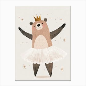 Ballerina Bear Canvas Print