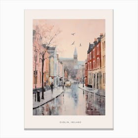 Dreamy Winter Painting Poster Dublin Ireland 3 Canvas Print