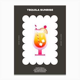 Tequila Sunrise Dark Canvas Print