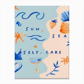 Sun Sea Self-Care Stampe su tela