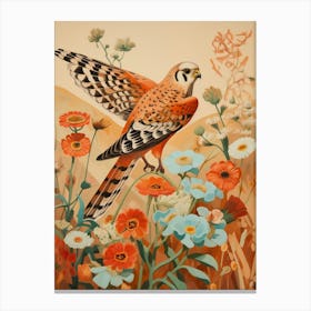 American Kestrel 1 Detailed Bird Painting Canvas Print