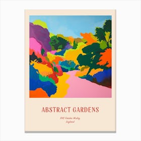 Colourful Gardens Rhs Garden Wisley United Kingdom 4 Red Poster Canvas Print