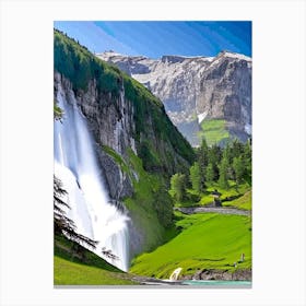 Gavarnie Falls, France Majestic, Beautiful & Classic (2) Canvas Print