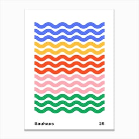 Geometric Bauhaus Poster 25 Canvas Print