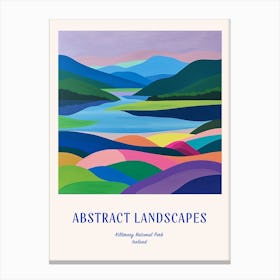 Colourful Abstract Killarney National Park Ireland 3 Poster Blue Canvas Print