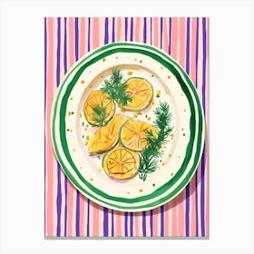 A Plate Of Fennel, Top View Food Illustration 4 Canvas Print