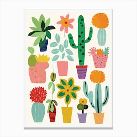 Cactus Collection Canvas Print