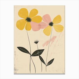 Helsinki Flower Market Boho Minimalist Style Canvas Print