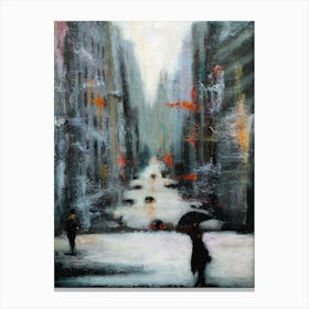 New York City In Winter Canvas Print