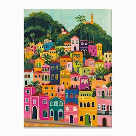 Kitsch Colourful Rio De Janeiro Cityscape 2 Canvas Print
