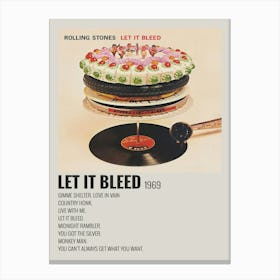 Let It Bleed 1969 Poster Canvas Print