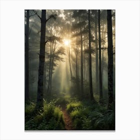 Sunrise In The Forest 7 Canvas Print