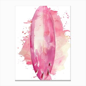 Watercolor Surfboard Canvas Print