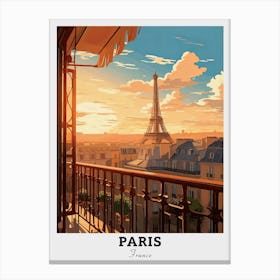 Paris Sunset Travel Canvas Print