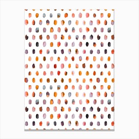 Palette Dots Orange Canvas Print