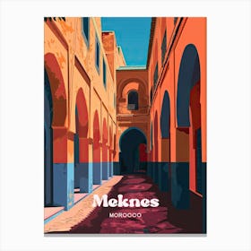 Meknes Morocco Mosaic Travel Art Illustration Canvas Print