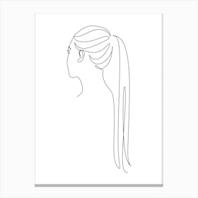 Ponytail.Scandinavian wall art Canvas Print