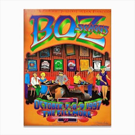 Boz Scaggs Concert Poster 1997 F 294 Fillmore Canvas Print