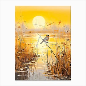 Birds And Sunset (2) Canvas Print