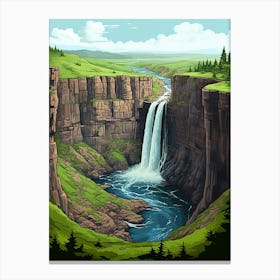 Palouse Falls State Park Retro Park 9 Canvas Print