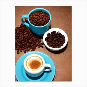 Coffee And Coffee Beans 5 Canvas Print