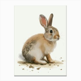 Himalayan Rabbit Nursery Illustration 4 Canvas Print
