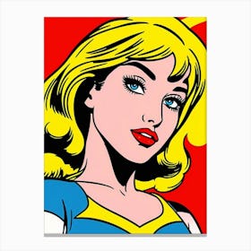 Vintage Comic Book Girl Canvas Print