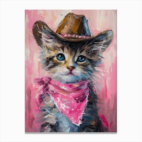 Cowgirl Kitten Canvas Print