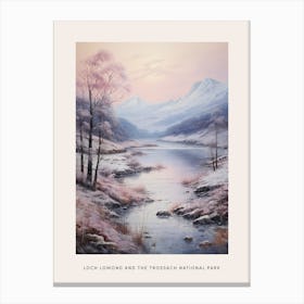 Dreamy Winter National Park Poster  Loch Lomond And The Trossach National Park Scotland 4 Canvas Print