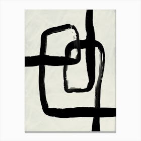 Black Strokes No 8 Canvas Print