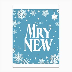 A Festive Greeting Design Winter Themed Typography Converges On A Celebratory Header Decorated Wit (2) Canvas Print