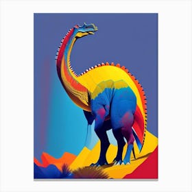 Lambeosaurus 1 Primary Colours Dinosaur Canvas Print