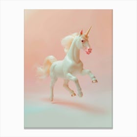 Toy Pastel Unicorn Galloping 1 Canvas Print