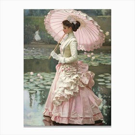 Lady In Pink 2 Canvas Print