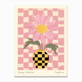 Spring Collection Sunflower Flower Vase 4 Canvas Print