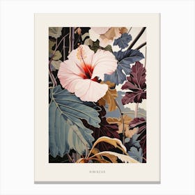 Flower Illustration Hibiscus 4 Poster Canvas Print