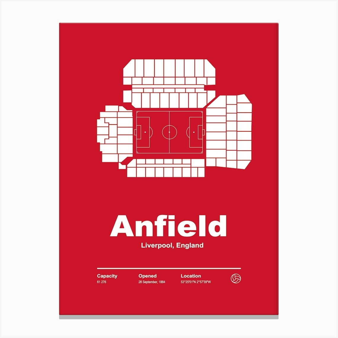 Anfield Liverpool England Canvas Print by Scandinavian Design