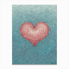 Heart In The Water Canvas Print
