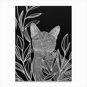 Bengal Cat Minimalist Illustration 3 Canvas Print