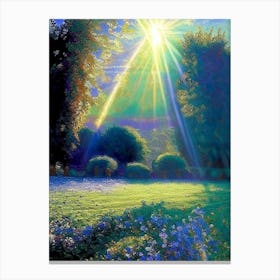 Blenheim Palace Gardens, United Kingdom Classic Monet Style Painting Canvas Print