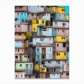 Favela Blocks Rio De Janeiro Canvas Print