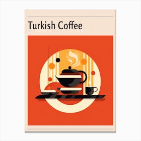 Turkish Coffee Midcentury Modern Poster Canvas Print