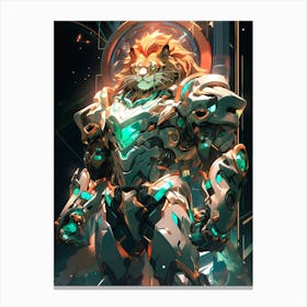 Futuristic Lion Canvas Print