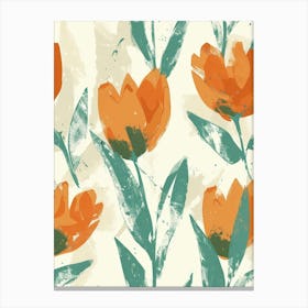 Orange Tulips 6 Canvas Print