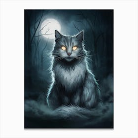 Cat In The Forest Canvas Print