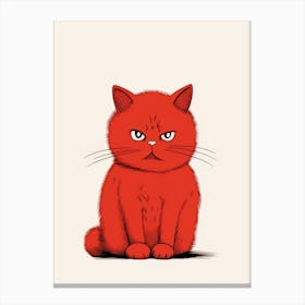 Red Cat 5 Canvas Print